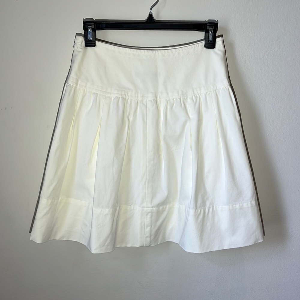 BCBGMaxAzria Cream A-Line Fully Lined Skirt with POCKETS